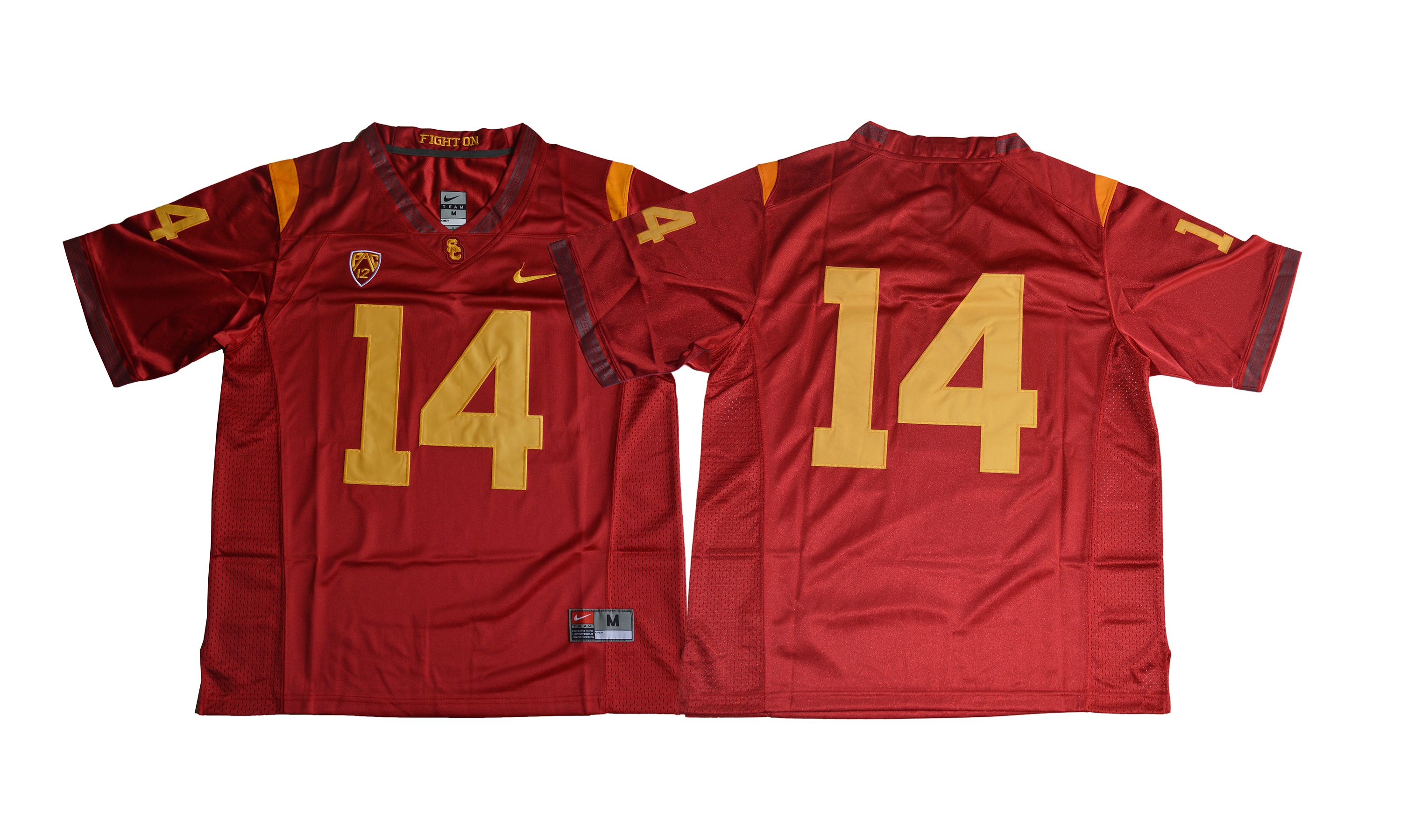 Men NCAA 2017 USC Trojans #14 Sam Darnold red jersey